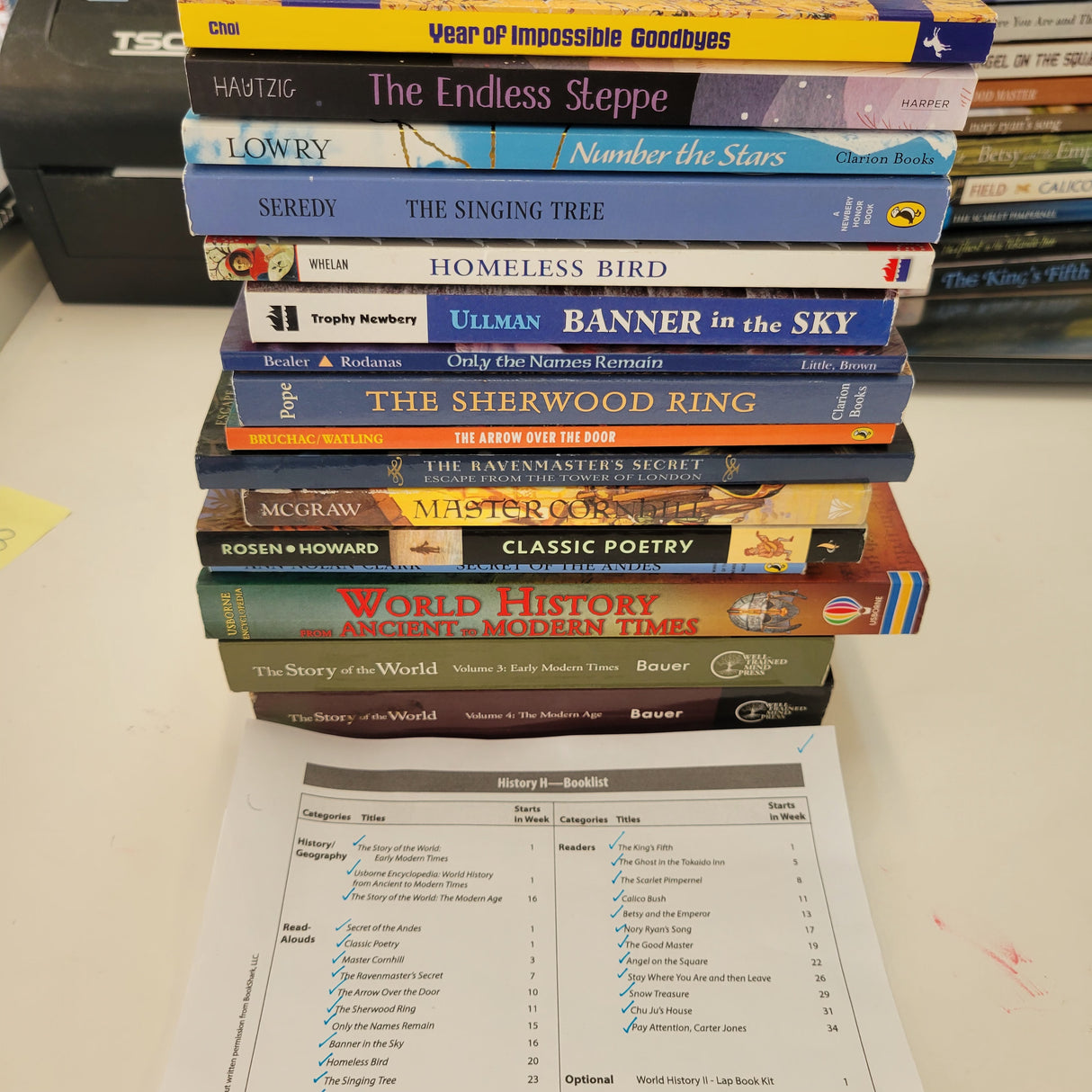 Bookshark Level H History, Language Arts IG and Literature books (Set of 31) n