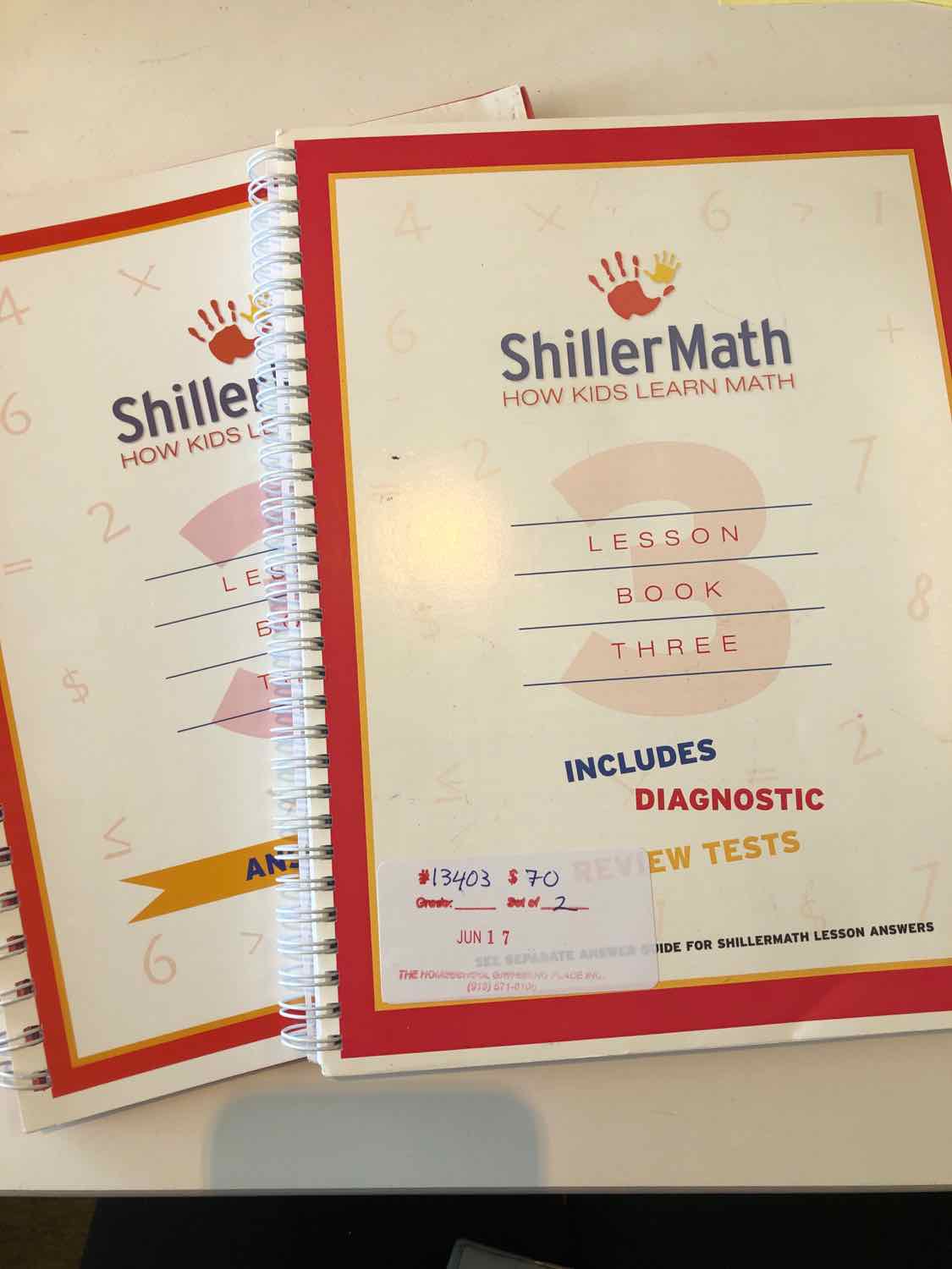 Shiller Math Lesson Book 3 + Answer Guide (Set of 2)