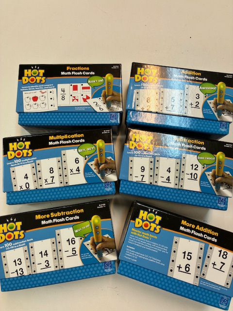 Hot Dot Math Flashcards- set of 6