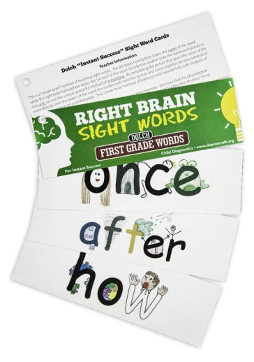 Right Brain Sight Words: Dolch First Grade Words