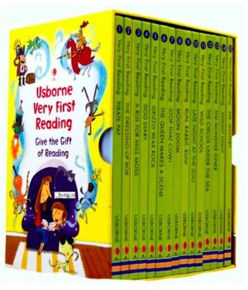Usborne Very First Reading Complete Set of 15 w/Teacher Guide