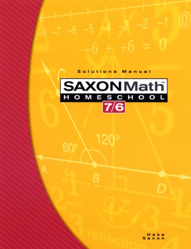 Saxon Math 7/6 Solution Manual