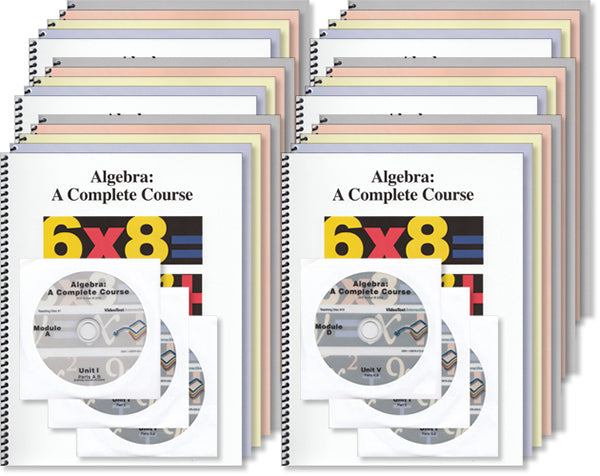 Video Text Algebra Modules A-F Complete Set with DVDs
