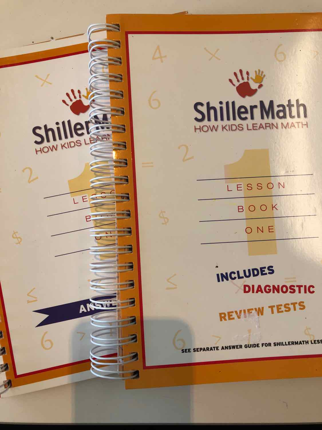 Shiller Math Lesson Book 1 + Answer Guide (Set of 2)