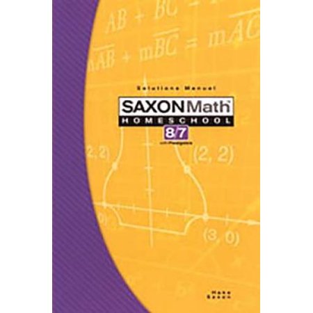 Saxon Math 8/7 with Prealgebra: Solutions Manual