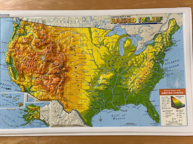 Raised Relief Map of United States