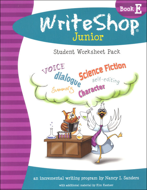 Writeshop Junior Book E Student Worksheet Pack