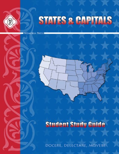 States & Capitals, Student Guide- Memoria Press