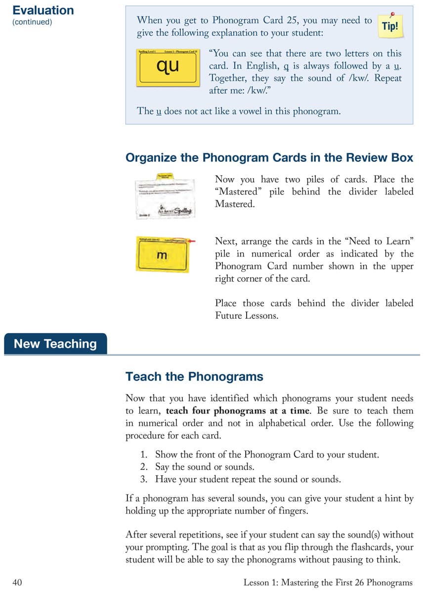 ALL ABOUT SPELLING LEVEL 1 MATERIALS