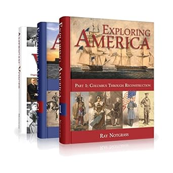 Notgrass Exploring America Curriculum Pkg & Student Review Pack Set of 6 2019
