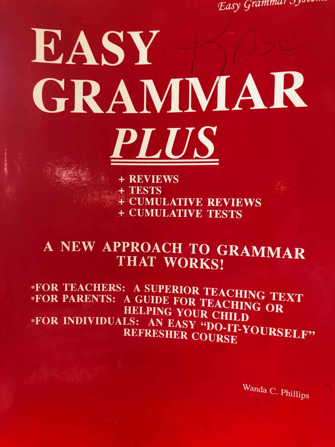 Easy Grammar Plus Reviews, Tests, Cum Reviews, Cum Tests (older version)