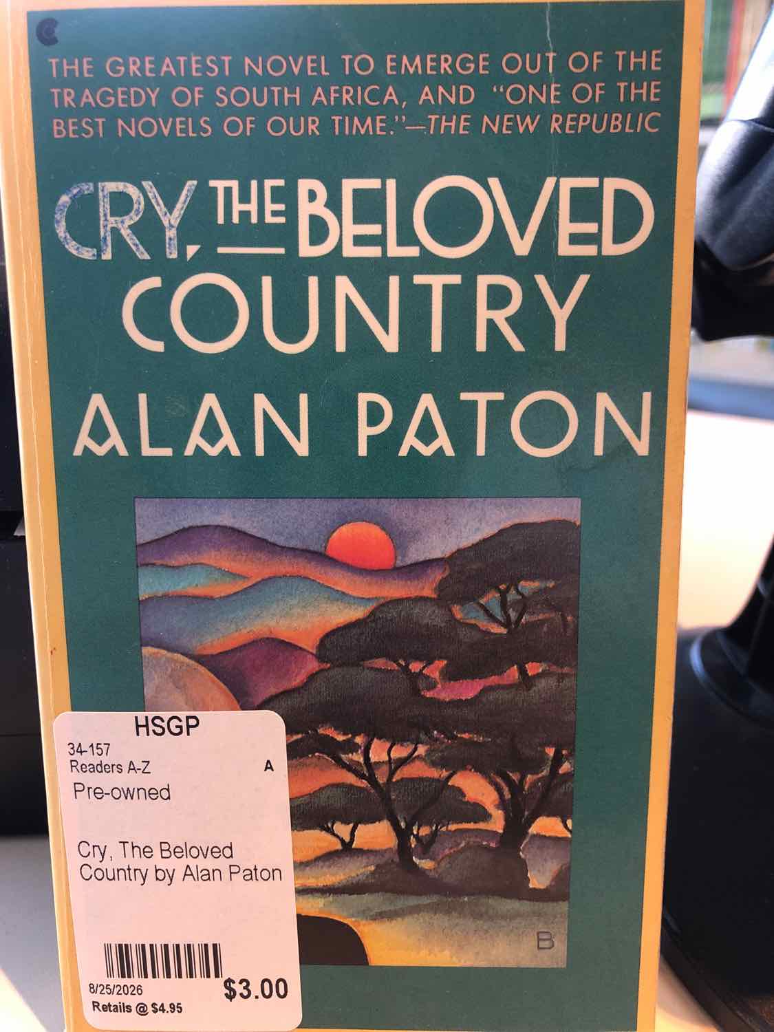 Cry, The Beloved Country by Alan Paton