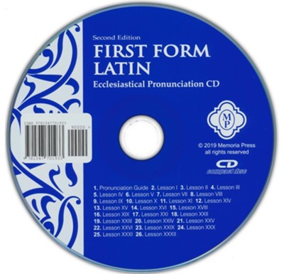 First Form Latin Ecclesiastical Pron. CD (Second Edition/Memoria Press)