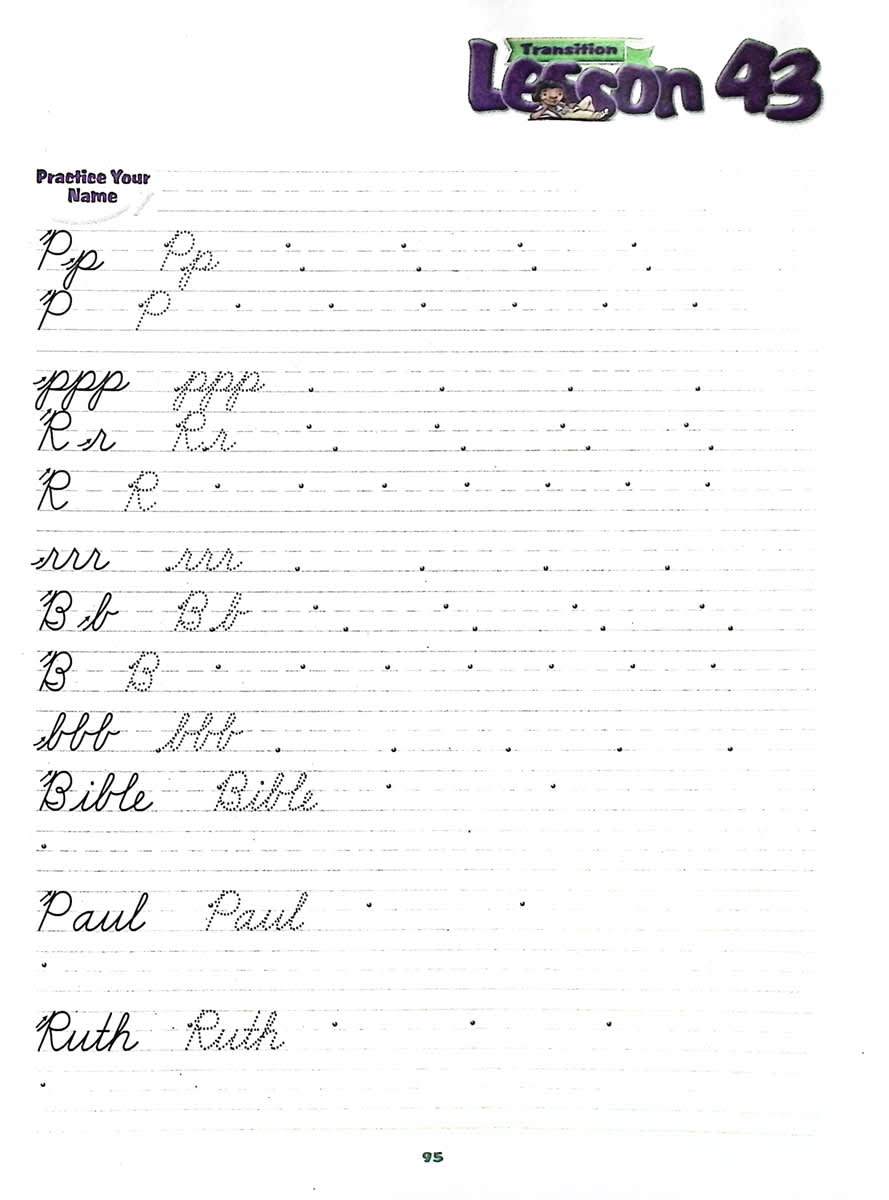 A REASON FOR HANDWRITING TRANSITION WORKTEXT
