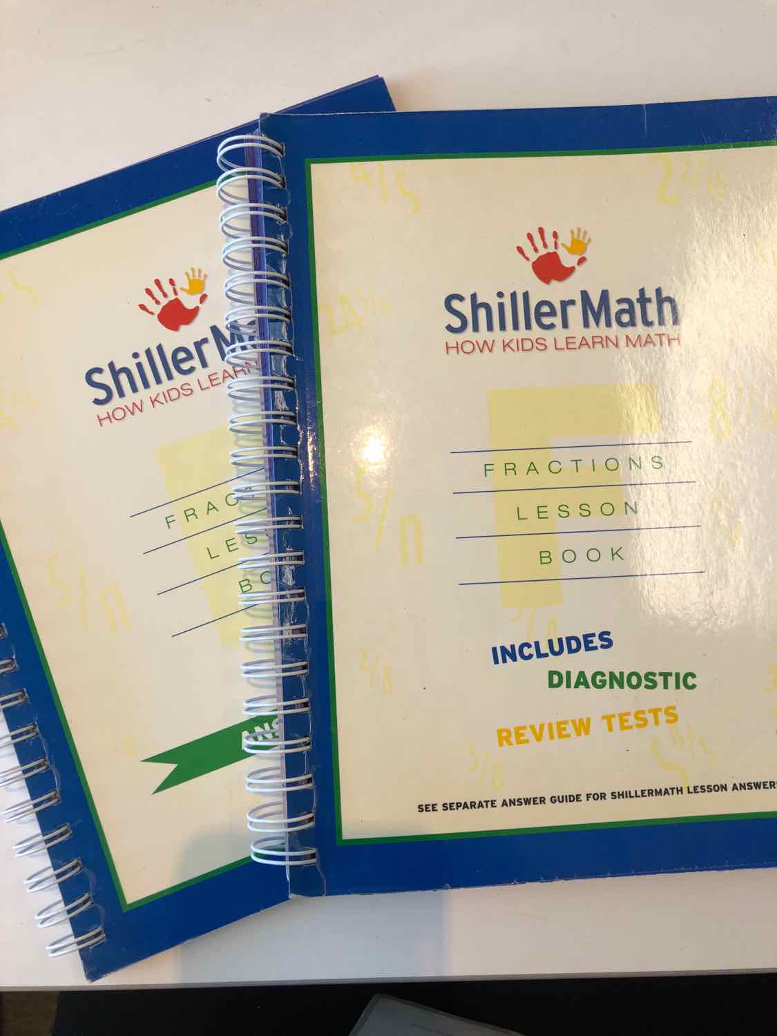 Shiller Math Fractions Lesson Book + Answer Guide (Set of 2)
