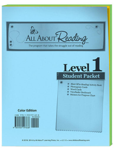 ALL ABOUT READING LEVEL 1 STUDENT PACKET (COLOR ED.)