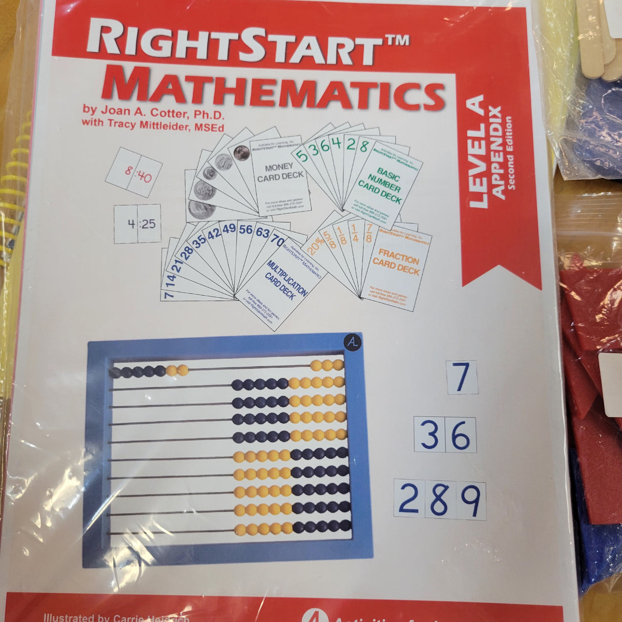 RightStart RS2 Complete 2nd editon Math Set of Manipultives + Level A Appendix