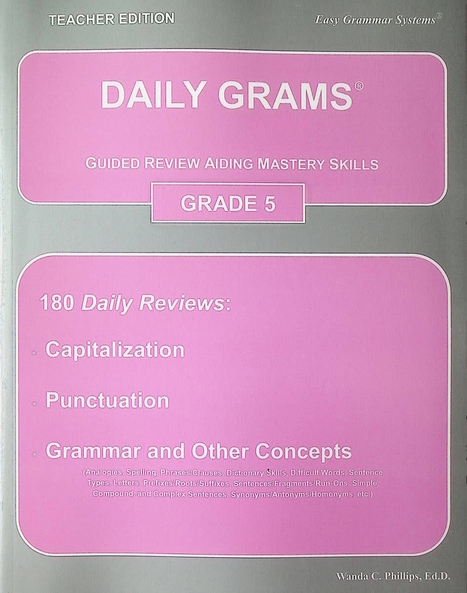 Daily Grams Grade 5 Teacher Edition