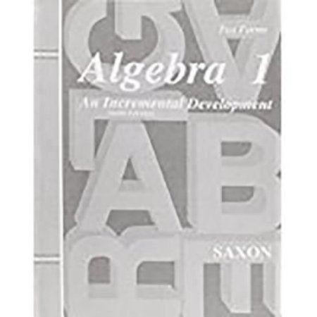 Saxon Math Algebra Test Forms  3rd edition