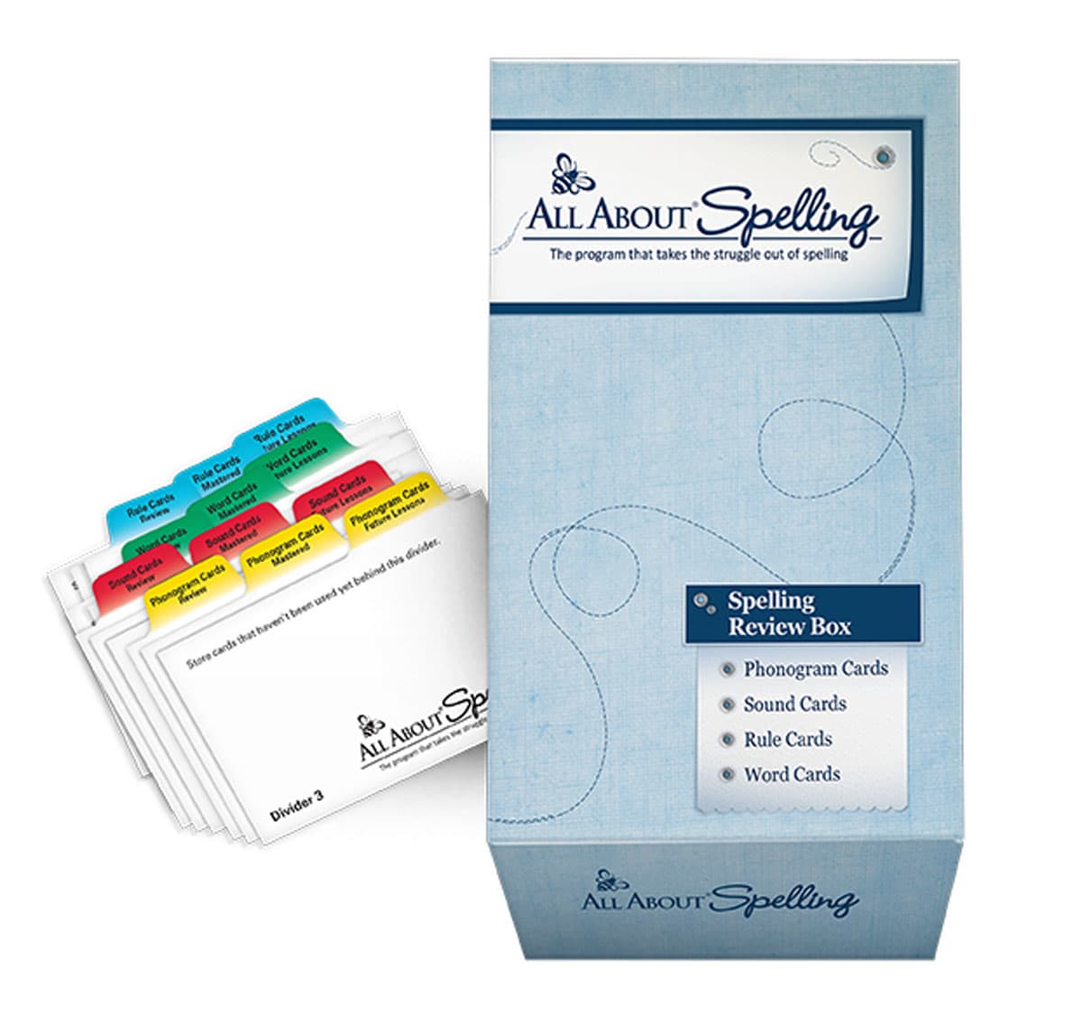 ALL ABOUT SPELLING REVIEW BOX WITH DIVIDER CARDS