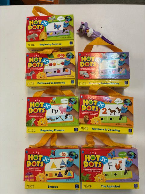 Hot Dots Junior Pre K set of 7 boxes plus pen