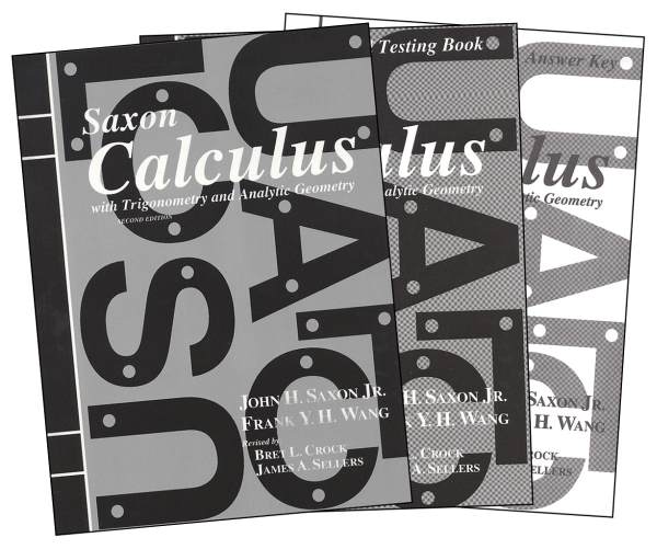 Saxon Calculus Homeschool Kit with Trig & Analytic Geometry 2nd ed. (Set of 3)
