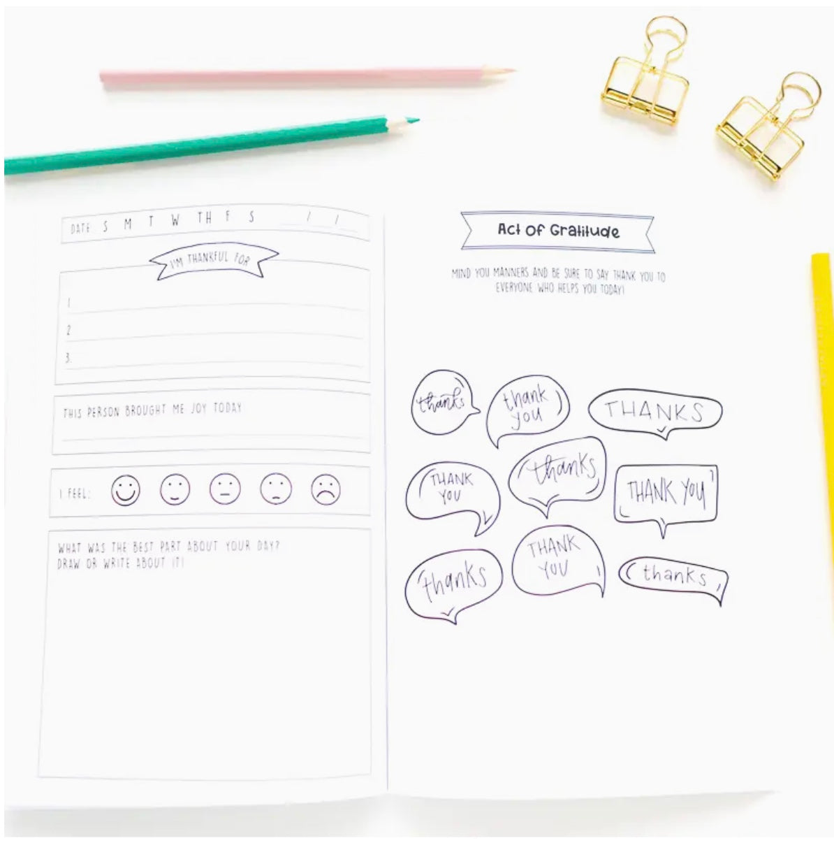 THE 3 MINUTE GRATITUDE JOURNAL FOR KIDS