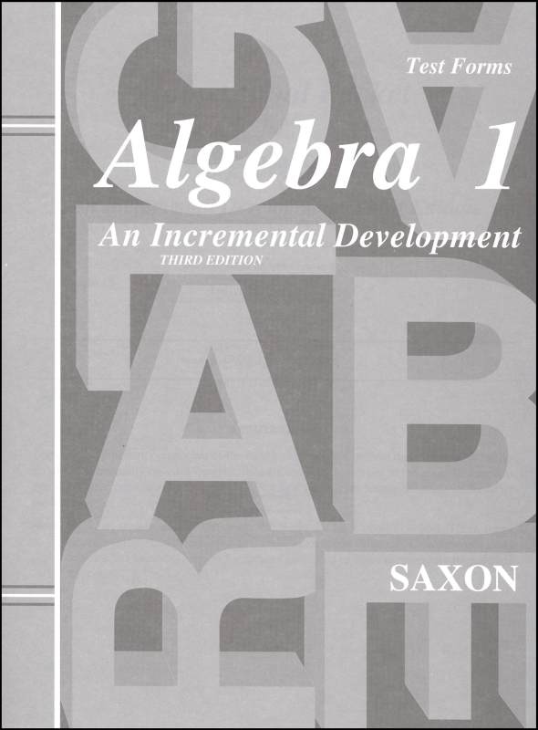 SAXON ALGEBRA 1 TESTS ONLY 3RD ED