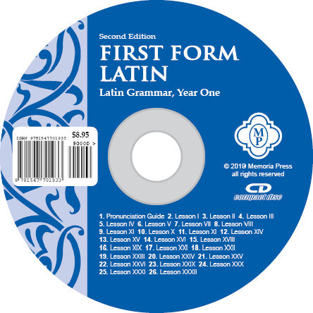 First Form Latin Ecclesiastical Pronunciation CD- Memoria Press