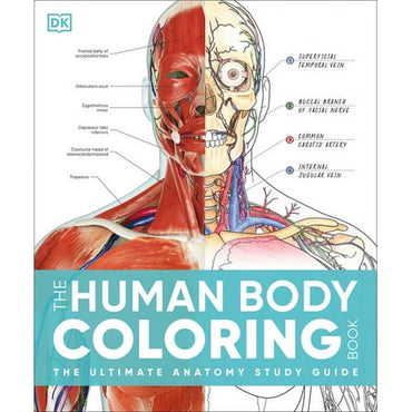 The Human Body Coloring Book: the Ultimate Anatomy Study Guide, Second Edition