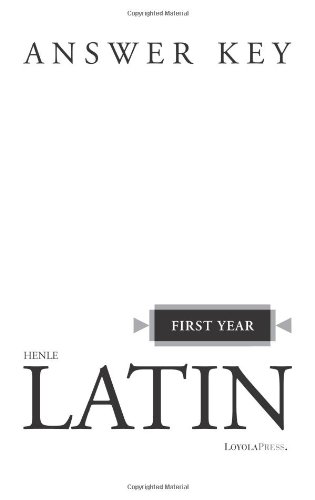 Henle Latin First Year Answer Key Henle, Robert J.