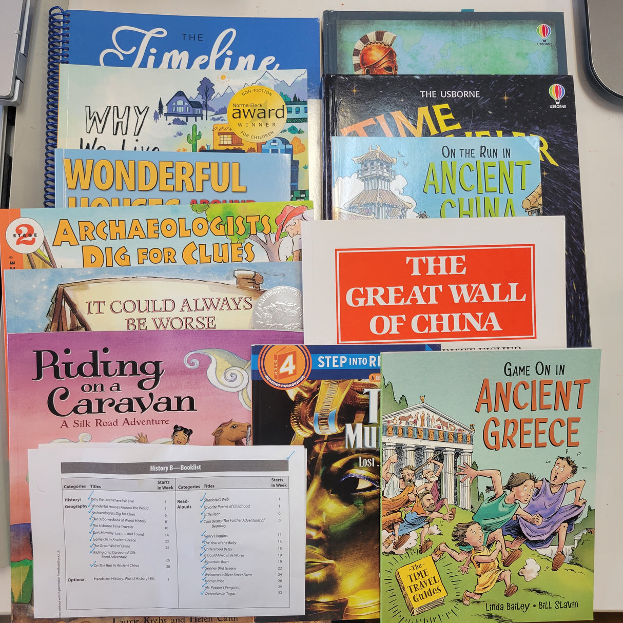 Bookshark Level B History & Science Instructor Guides & Literature Books