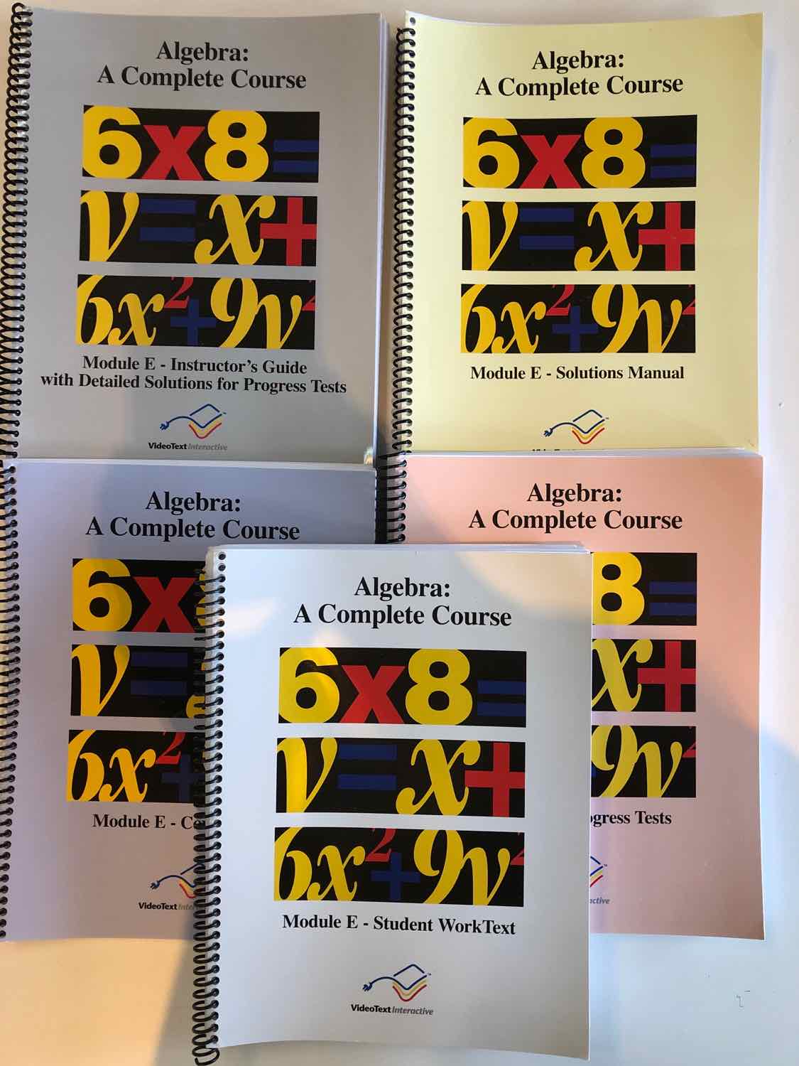 Video Text Algebra Module E  Books only (Set of 5)