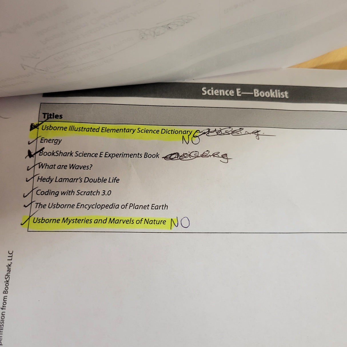 Bookshark Reading with History E & Science E Package