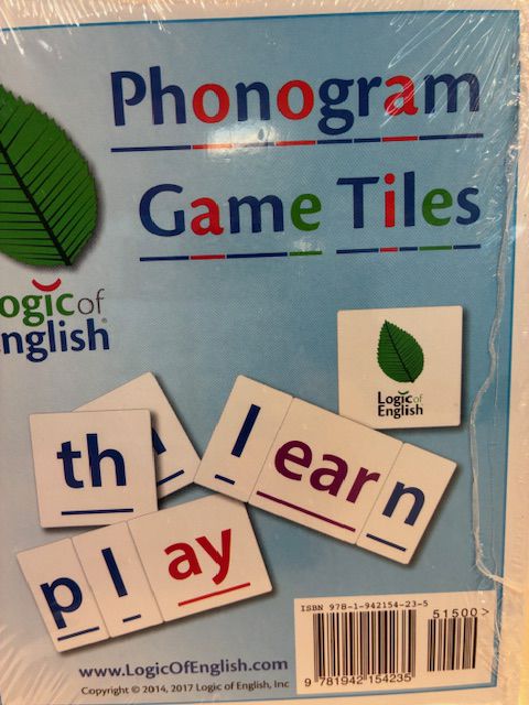 Phonogram Game Tiles- Logic of English- still sealed!