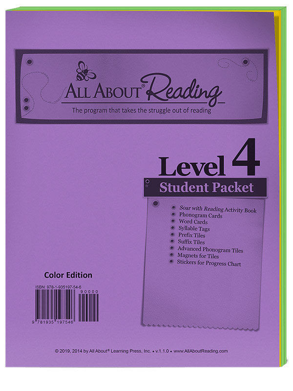 ALL ABOUT READING LEVEL 4 STUDENT PACKET (COLOR ED.)