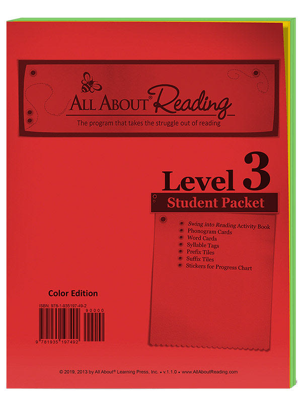 ALL ABOUT READING LEVEL 3 STUDENT PACKET (COLOR ED.)
