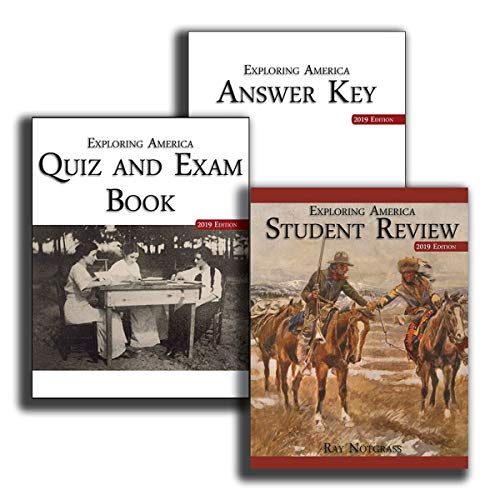 Notgrass Exploring America Student Review Pack Set of 3 2019 edition.