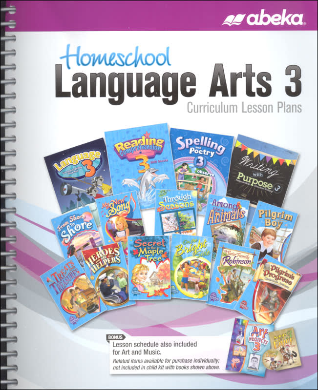 Abeka Homeschool Language Arts 3 Curriculum Lesson Plans