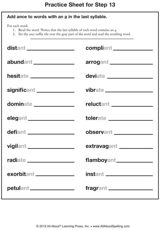 ALL ABOUT SPELLING LEVEL 7 MATERIALS