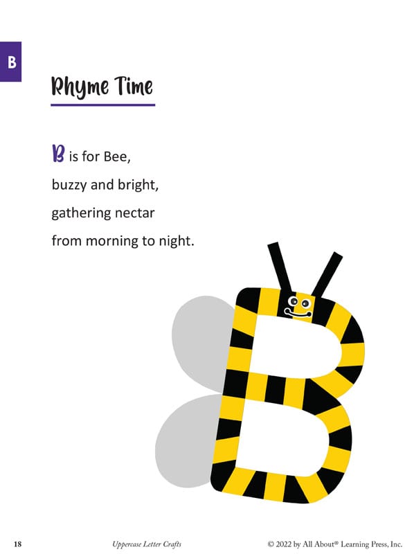 ALL ABOUT READING PRE-READING UPPERCASE LETTER CRAFTS
