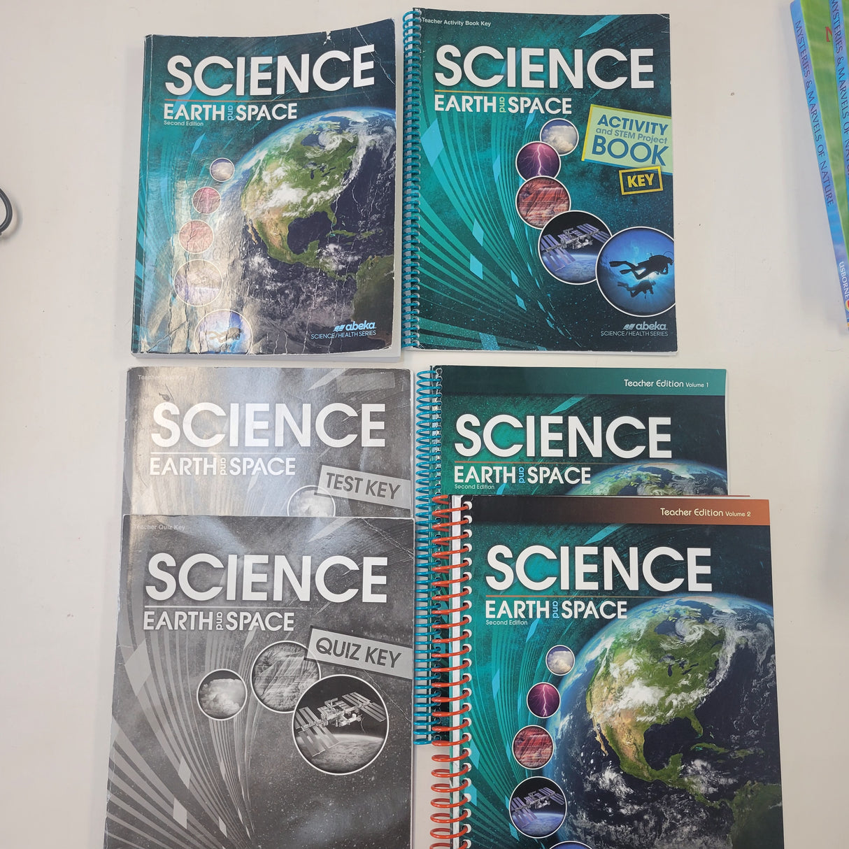 Science Earth and Space 2nd edition Abeka (Set of 6)