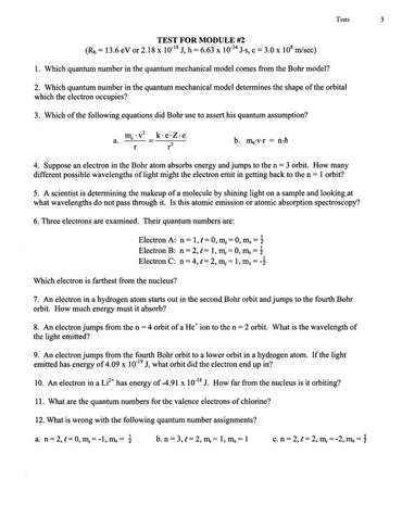 ADVANCED CHEMISTRY TEST PAGES 2ED