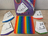 Math Flash Cards with Pop Fidget Toy