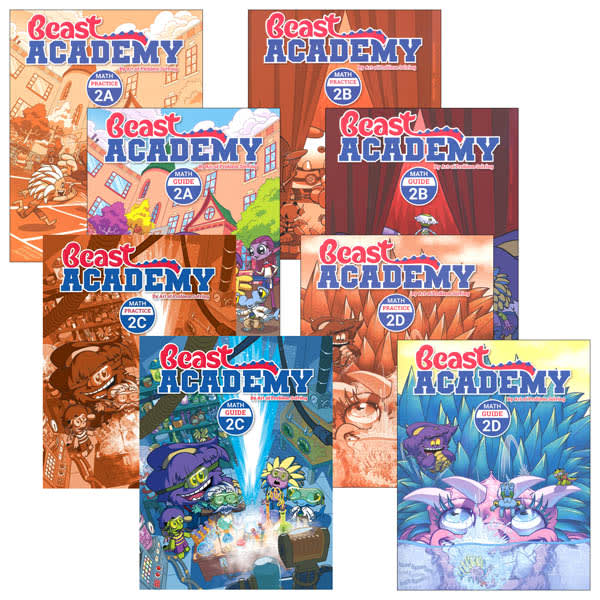 Beast Academy Level 2 Curriculum Package (Set of 8)