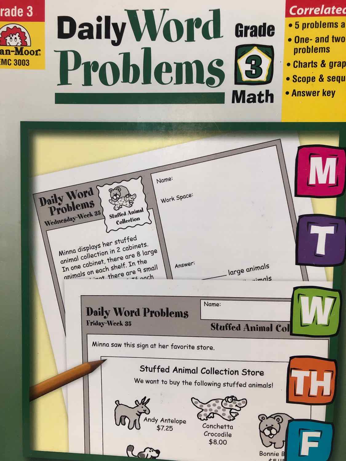 Daily Word Problems: Daily Word Problems Grade 3 (Paperback)