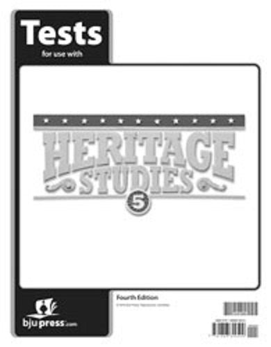 BJU Heritage Studies Tests Grade 5 4th ed.